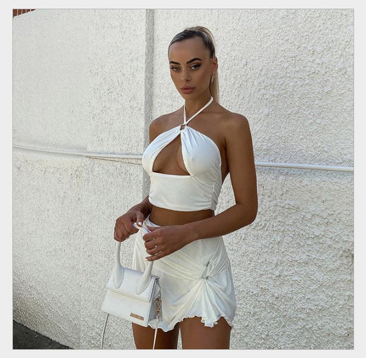 Veronica | Crop Top Mini Skirt Set